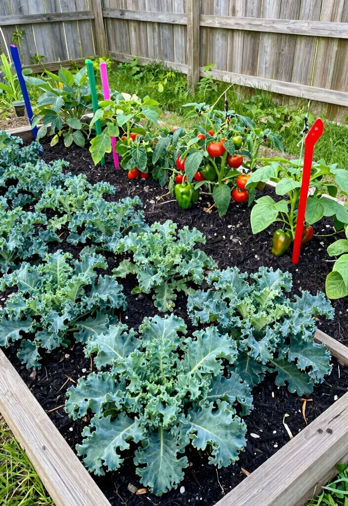 16 Black Mulch Landscaping Ideas for a Front Yard That Pop Beautifully - 4. Vibrant Vegetable Garden 1