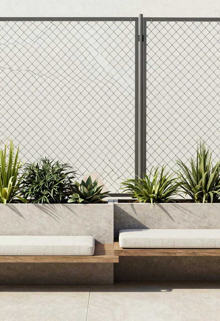 16 Chainlink Fence Ideas That Look Surprisingly Stylish - 12. Modern Minimalism 1