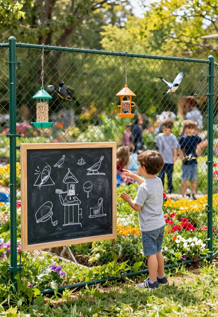 16 Chainlink Fence Ideas That Look Surprisingly Stylish - 15. Interactive Features 1