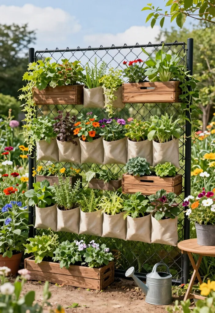 16 Chainlink Fence Ideas That Look Surprisingly Stylish - 3. Vertical Gardens 1