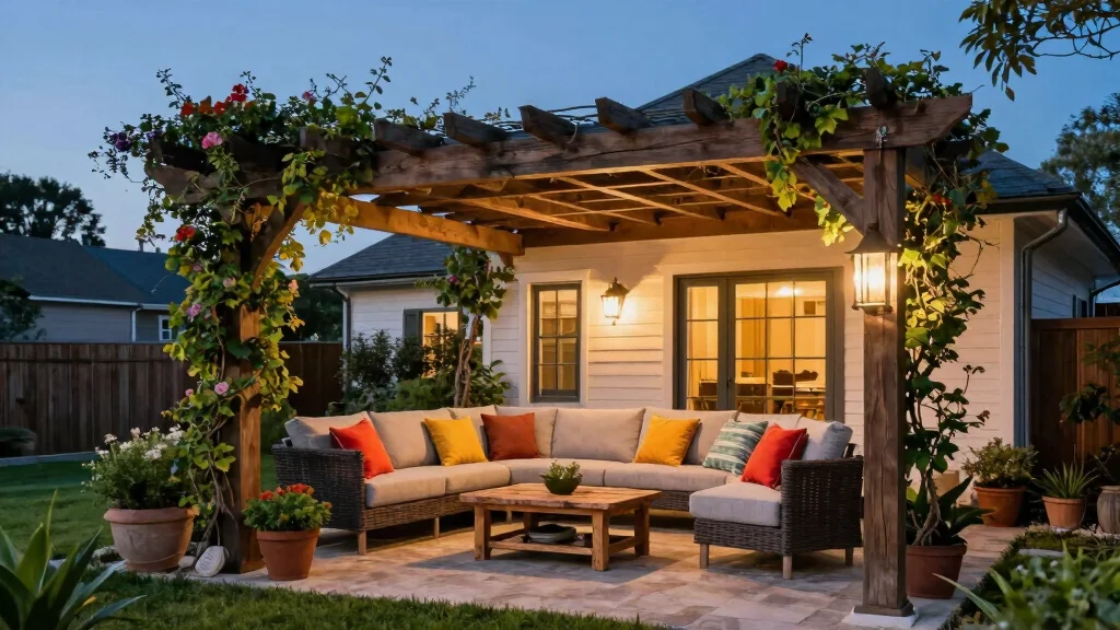 16 Patio Pergola Ideas Attached to House for Stylish Shade