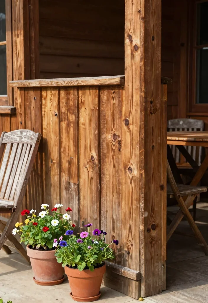 16 Porch Skirting Ideas That Hide the Base Beautifully - 1. Rustic Wooden Panels 1