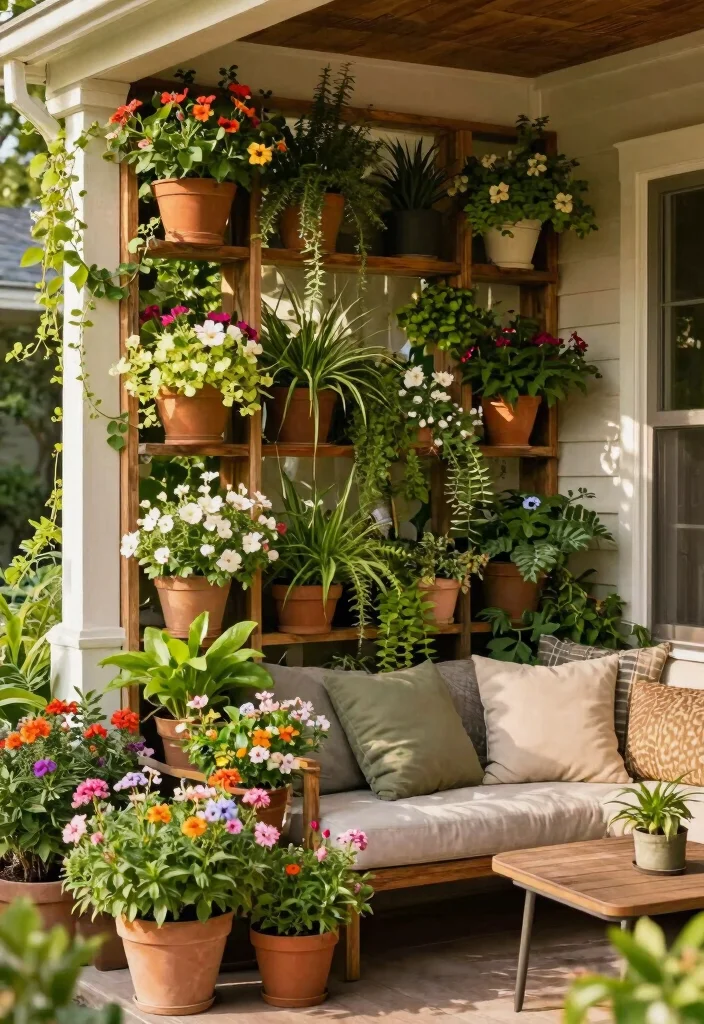 16 Porch Skirting Ideas That Hide the Base Beautifully - 7. Vertical Garden Skirting 1