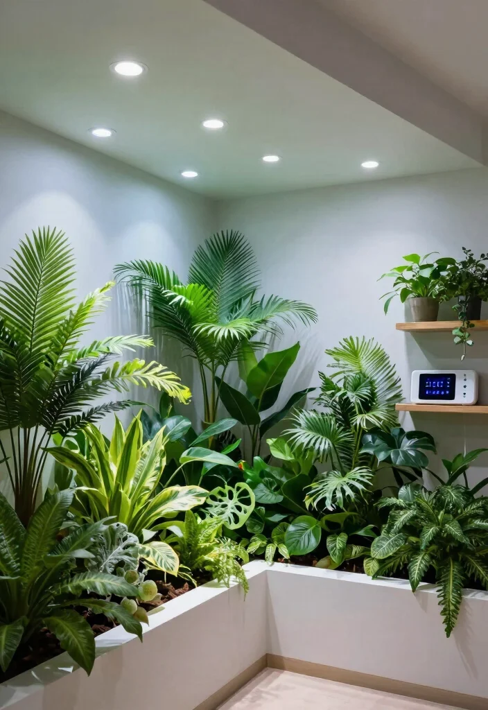 17 False Ceiling Lighting Ideas That Create a Stunning Glow Up - 6. Smart Lighting Solutions for Plant Enthusiasts 1