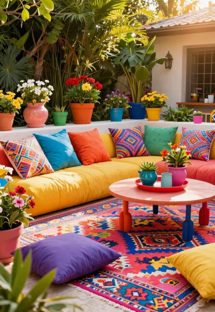 17 Outdoor Patio 2026 Trending Ideas That Feel Like a Luxury Getaway - 10. Bold Color Palettes 1