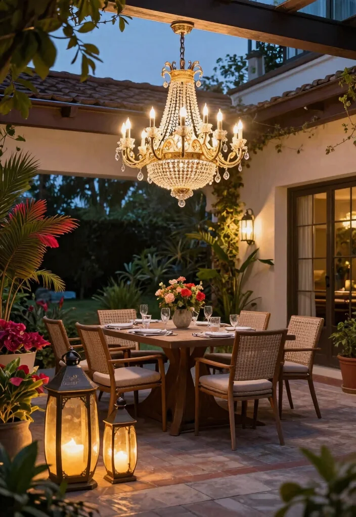 17 Outdoor Patio 2026 Trending Ideas That Feel Like a Luxury Getaway - 11. Statement Lighting Fixtures 1
