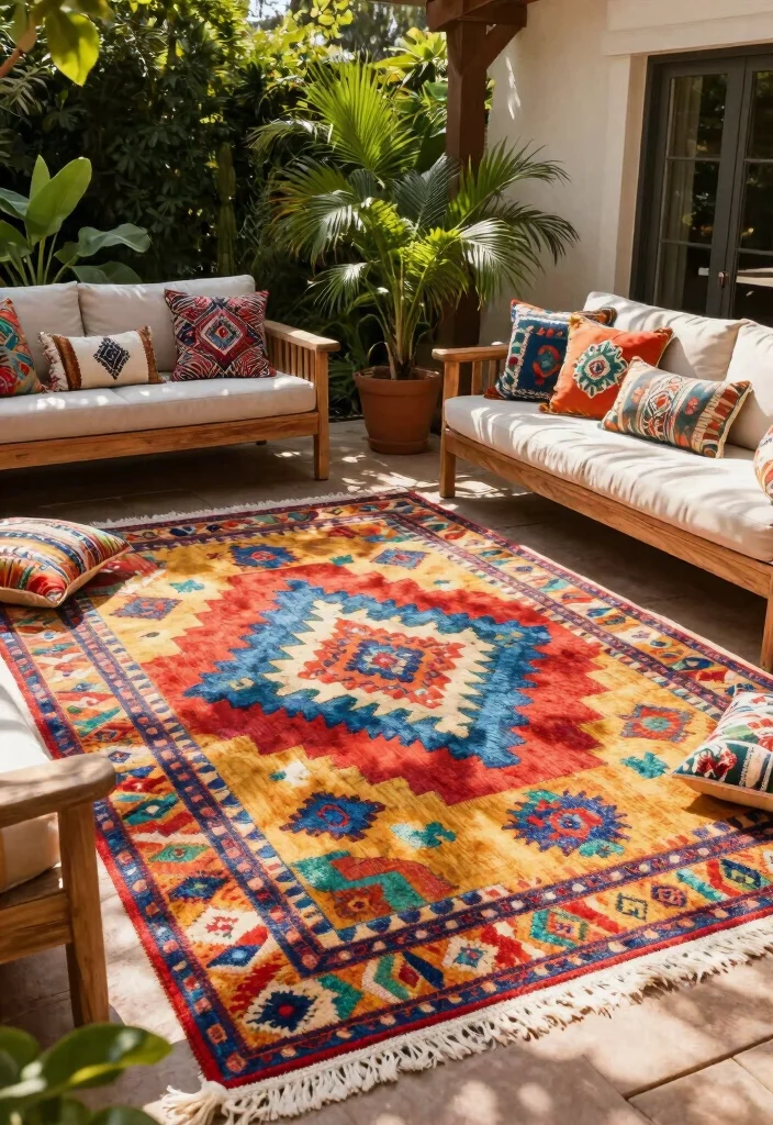 17 Outdoor Patio 2026 Trending Ideas That Feel Like a Luxury Getaway - 6. Outdoor Rugs to Define Spaces 1