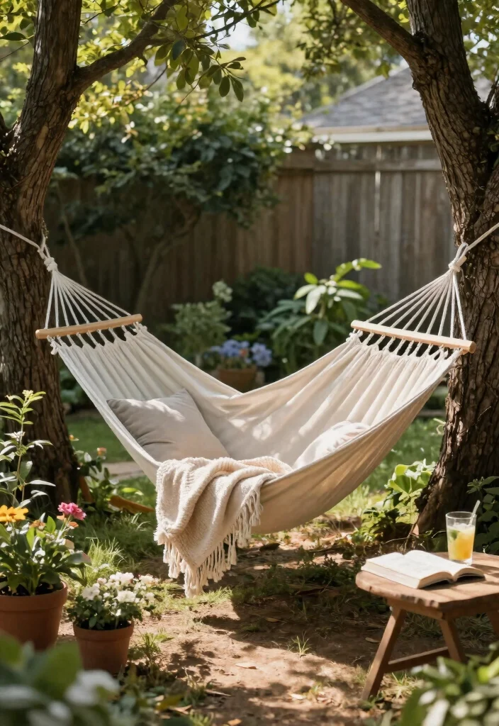 18 Backyard Oasis Ideas That Feel Like a Private Luxury Resort 36 18 Backyard Oasis Ideas That Feel Like a Private Luxury Resort - 6. Relaxing Hammock Nook 1