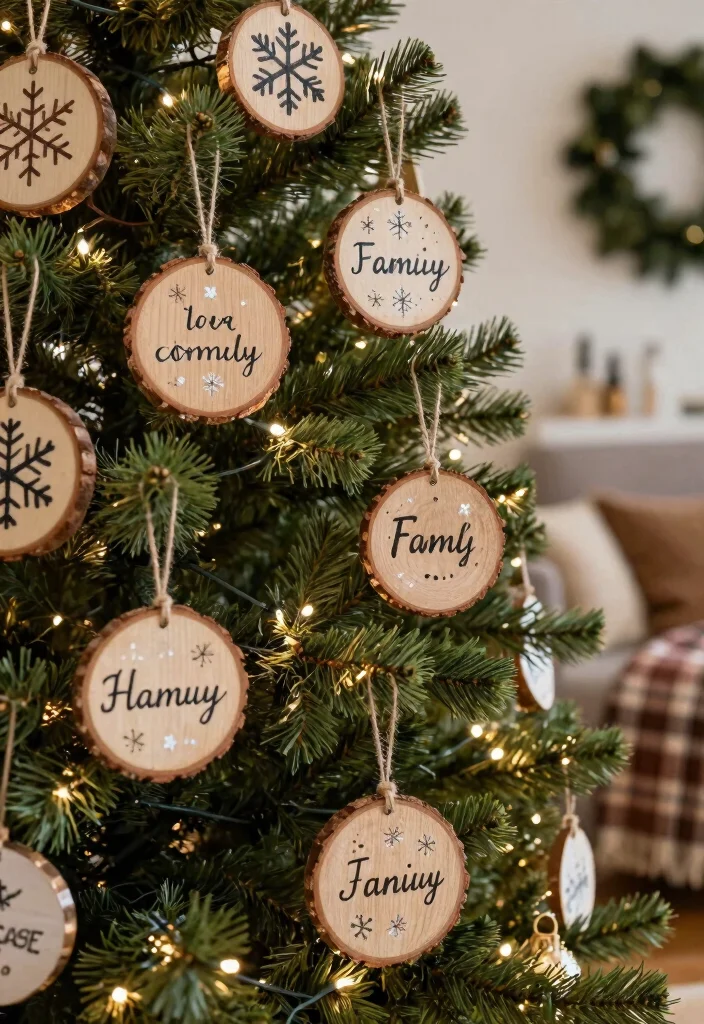 18 Farmhouse Christmas Tree Ideas That Feel Cozy & Magical 1 18 Farmhouse Christmas Tree Ideas That Feel Cozy & Magical - 1. Rustic Wood Slice Ornaments 1