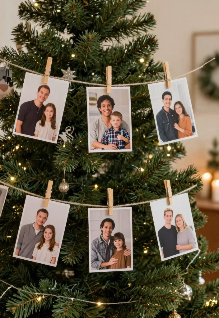 18 Farmhouse Christmas Tree Ideas That Feel Cozy & Magical 50 18 Farmhouse Christmas Tree Ideas That Feel Cozy & Magical - 10. Personal Family Photos on the Tree 1