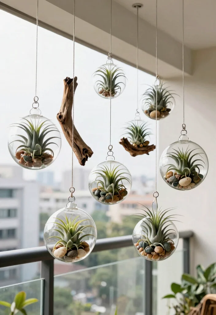 18 Small Balcony Apartment Plants Ideas for a Lush Urban Jungle 41 18 Small Balcony Apartment Plants Ideas for a Lush Urban Jungle - 11. Air Plants for Unique Aesthetics 1