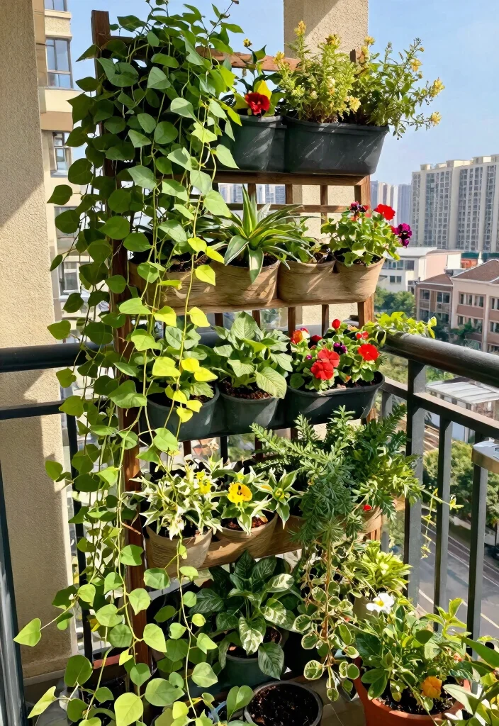 18 Small Balcony Apartment Plants Ideas for a Lush Urban Jungle 3 18 Small Balcony Apartment Plants Ideas for a Lush Urban Jungle - 3. Vertical Garden Systems 1