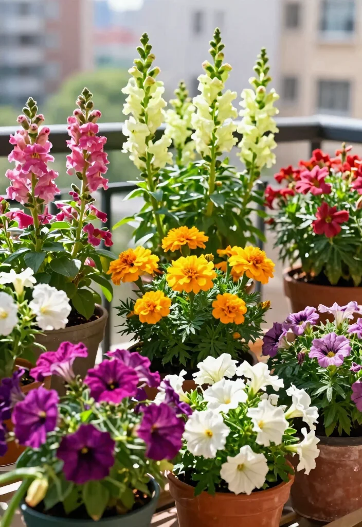 18 Small Balcony Apartment Plants Ideas for a Lush Urban Jungle 27 18 Small Balcony Apartment Plants Ideas for a Lush Urban Jungle - 7. Colorful Annuals for Seasonal Displays 1